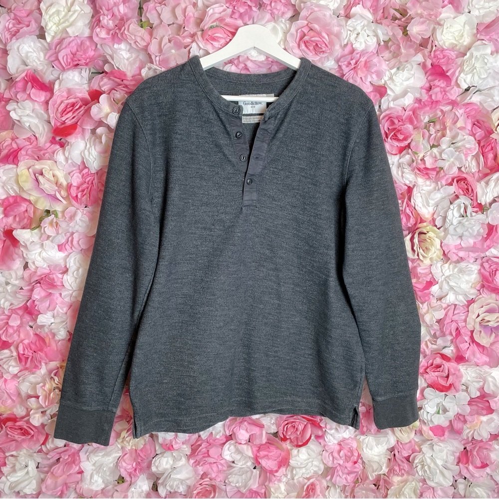 Goodfellow & Co. Thick Henley Thermal Shirt Sz M